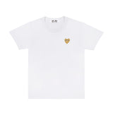 Play CDG Gold Heart White T-Shirt