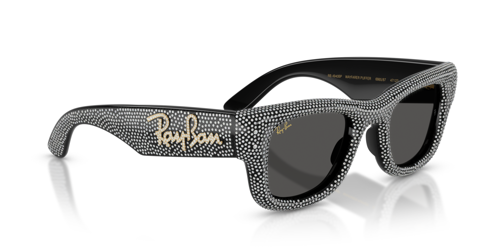 A$AP Rocky x Ray Ban Black Wayfarer Puffer Sunglasses