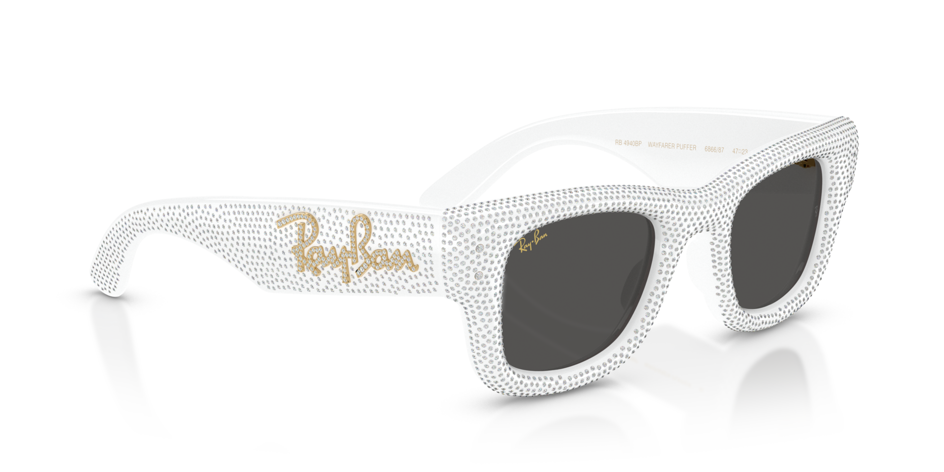 A$AP Rocky x Ray Ban White Wayfarer Puffer Sunglasses