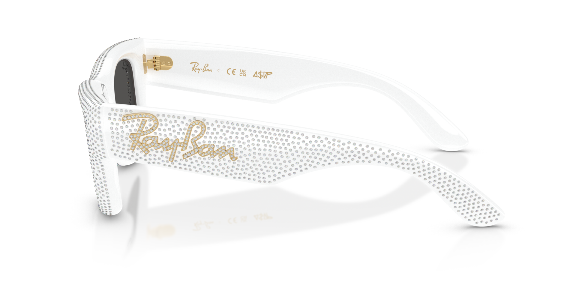 A$AP Rocky x Ray Ban White Wayfarer Puffer Sunglasses