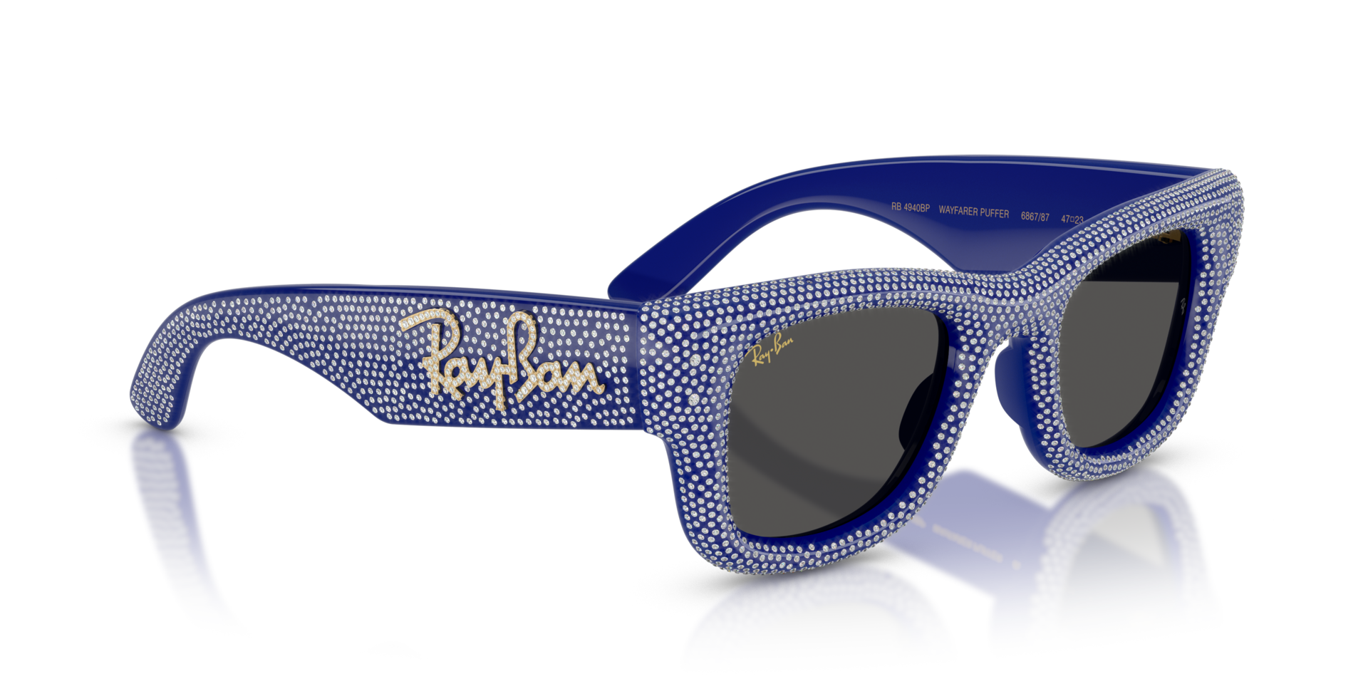 A$AP Rocky x Ray Ban Blue Wayfarer Puffer Sunglasses