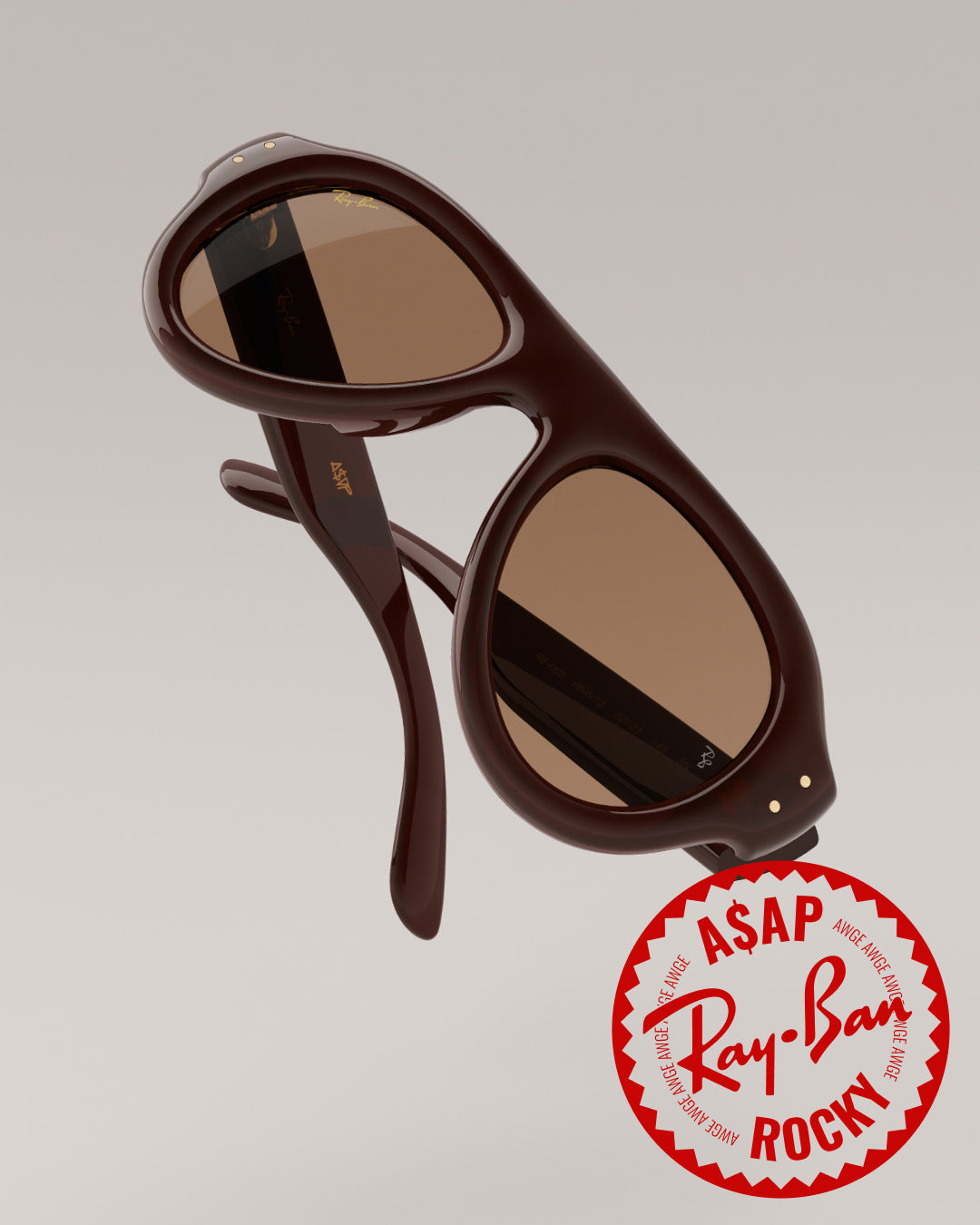 Ray-Ban x A$AP Rocky Aviator Puffer Sunglasses