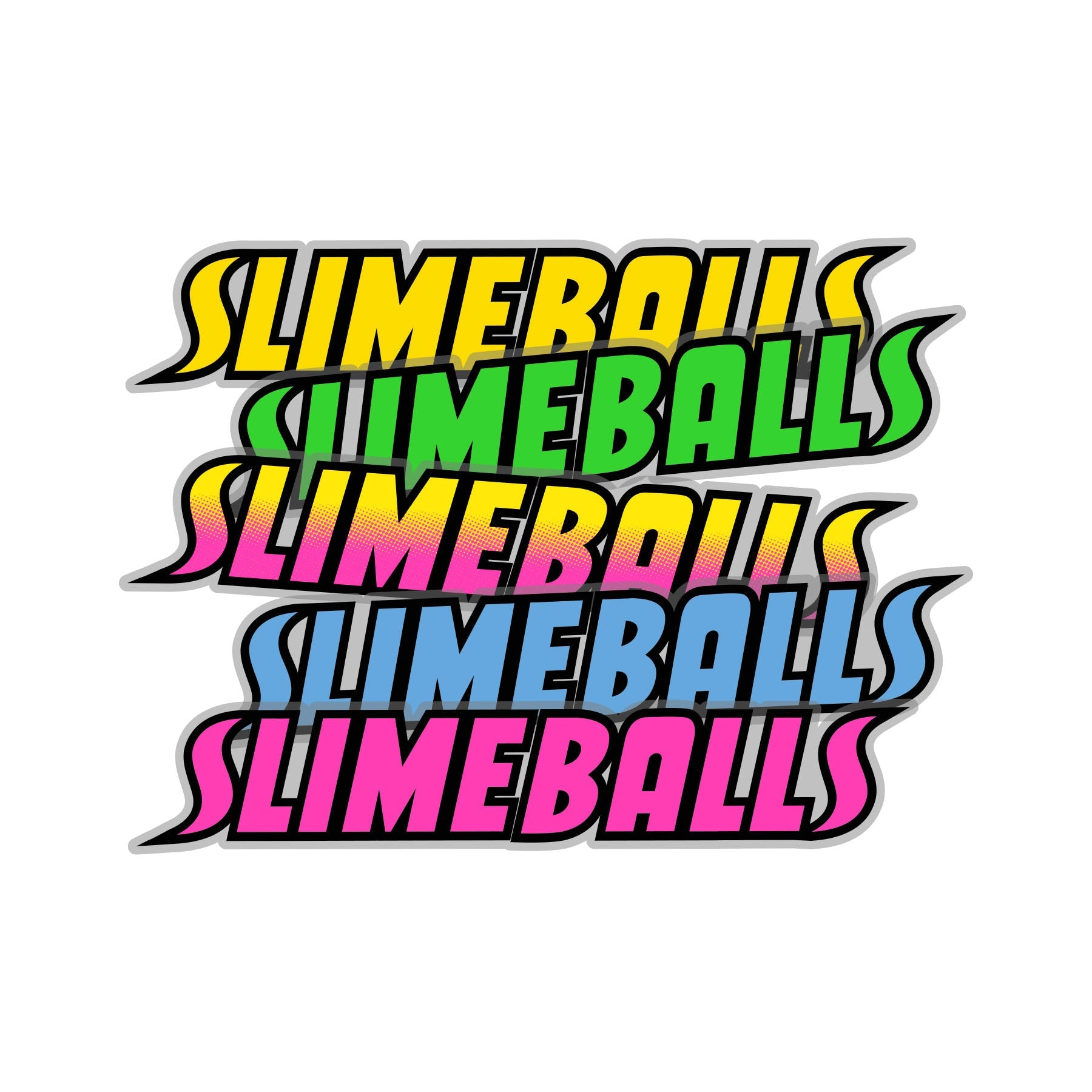 Slime Ball Strip Clear Mylar Sticker