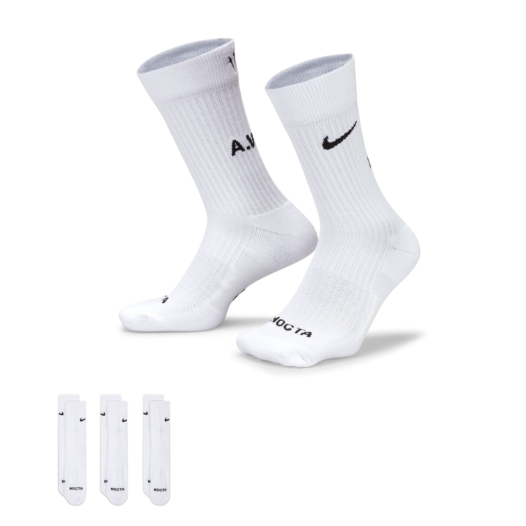 Nike x Drake NOCTA White Crew Socks (3-Pack)