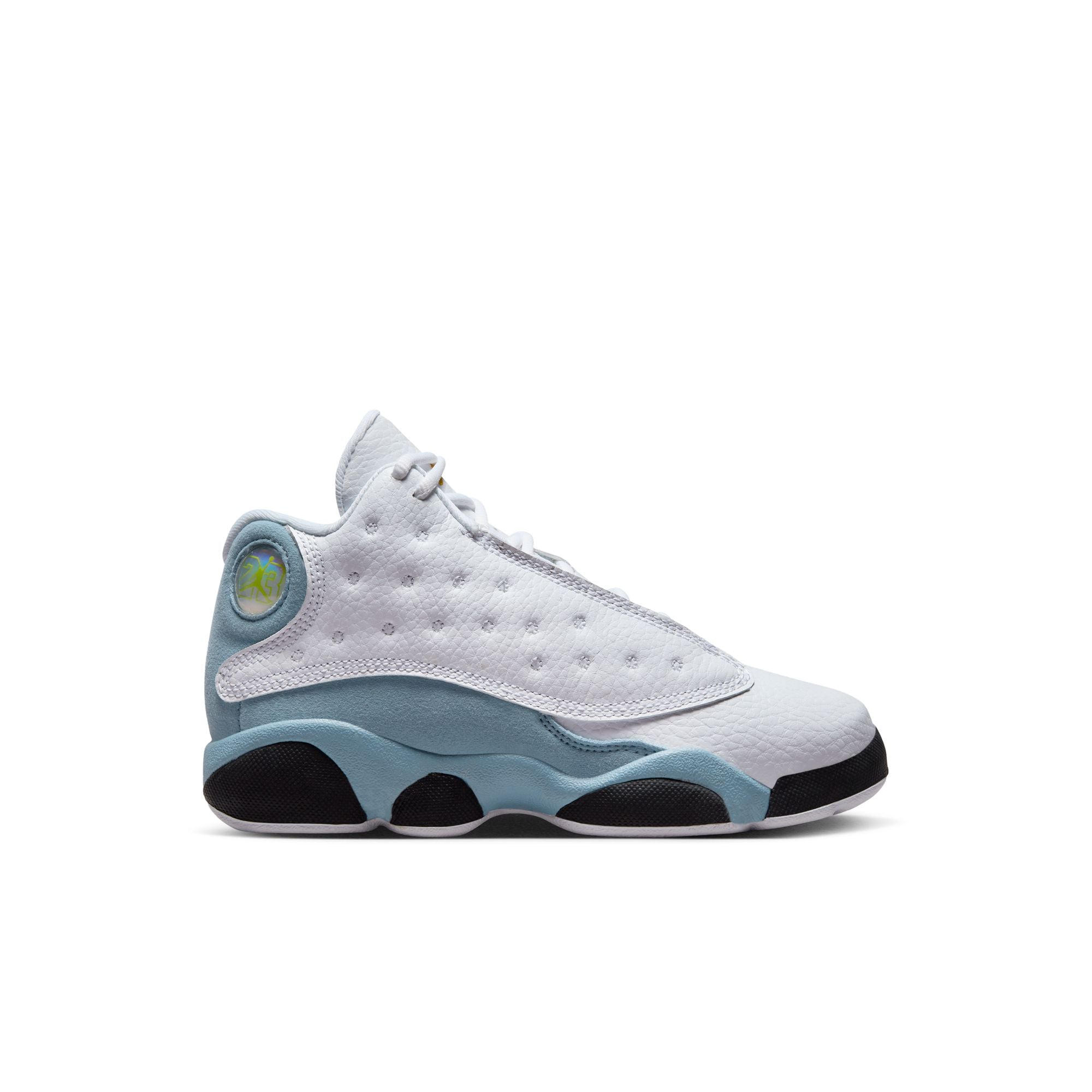 white grey and blue jordan 13