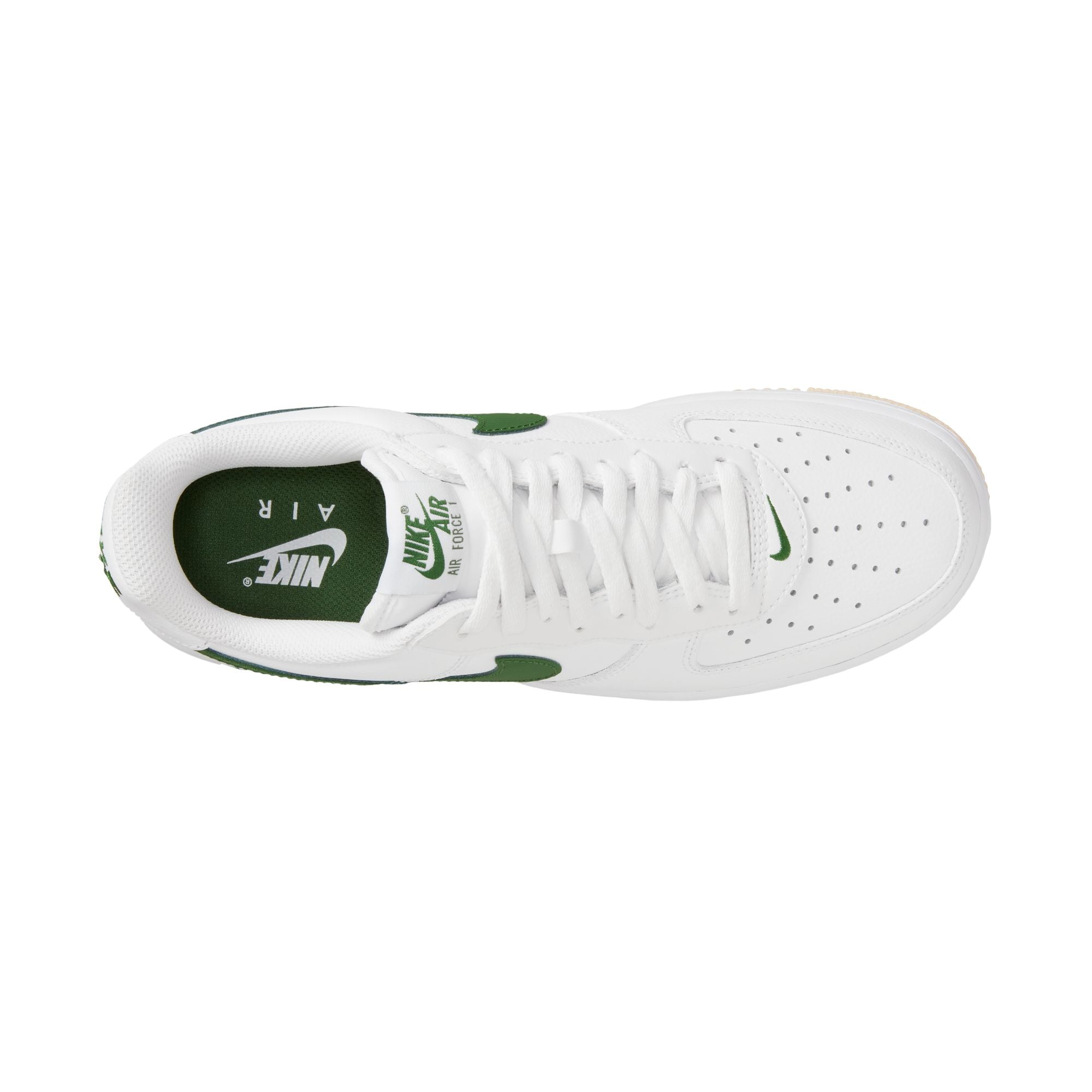 nike men air force 1 low retro qs white forest green gum yellow