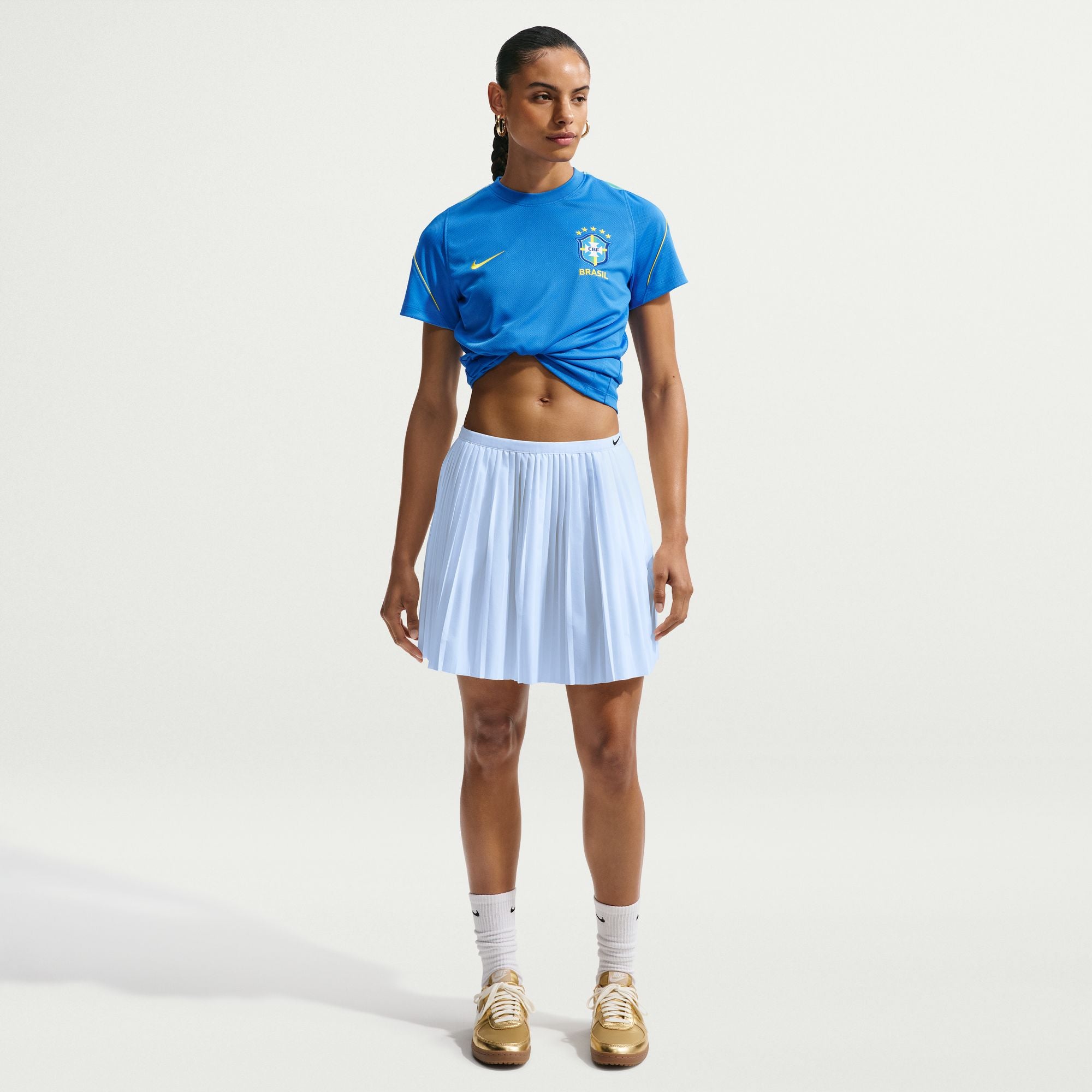 Women's Brazil Strike Nike Soccer Dri-FIT Short-Sleeve Top