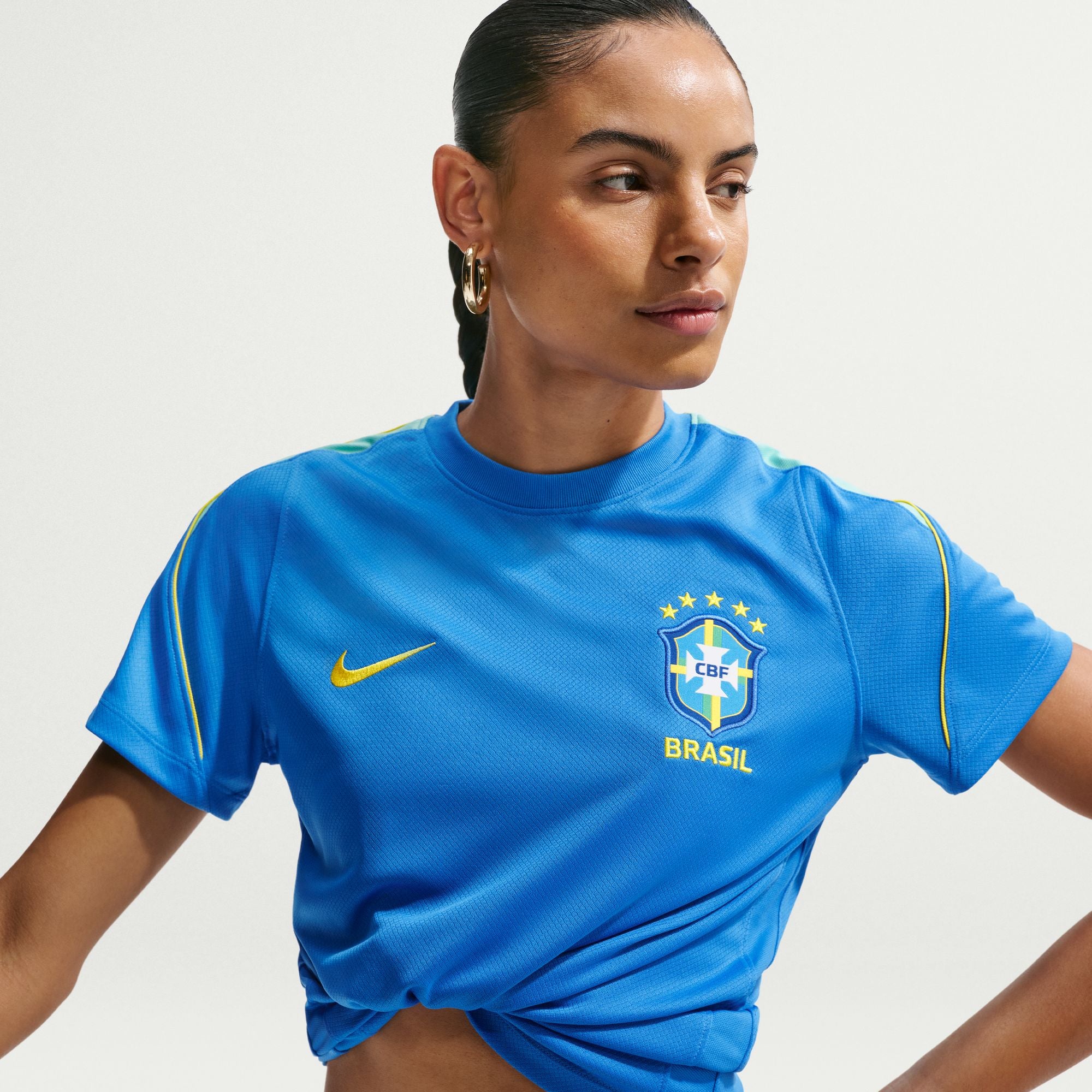 Women's Brazil Strike Nike Soccer Dri-FIT Short-Sleeve Top