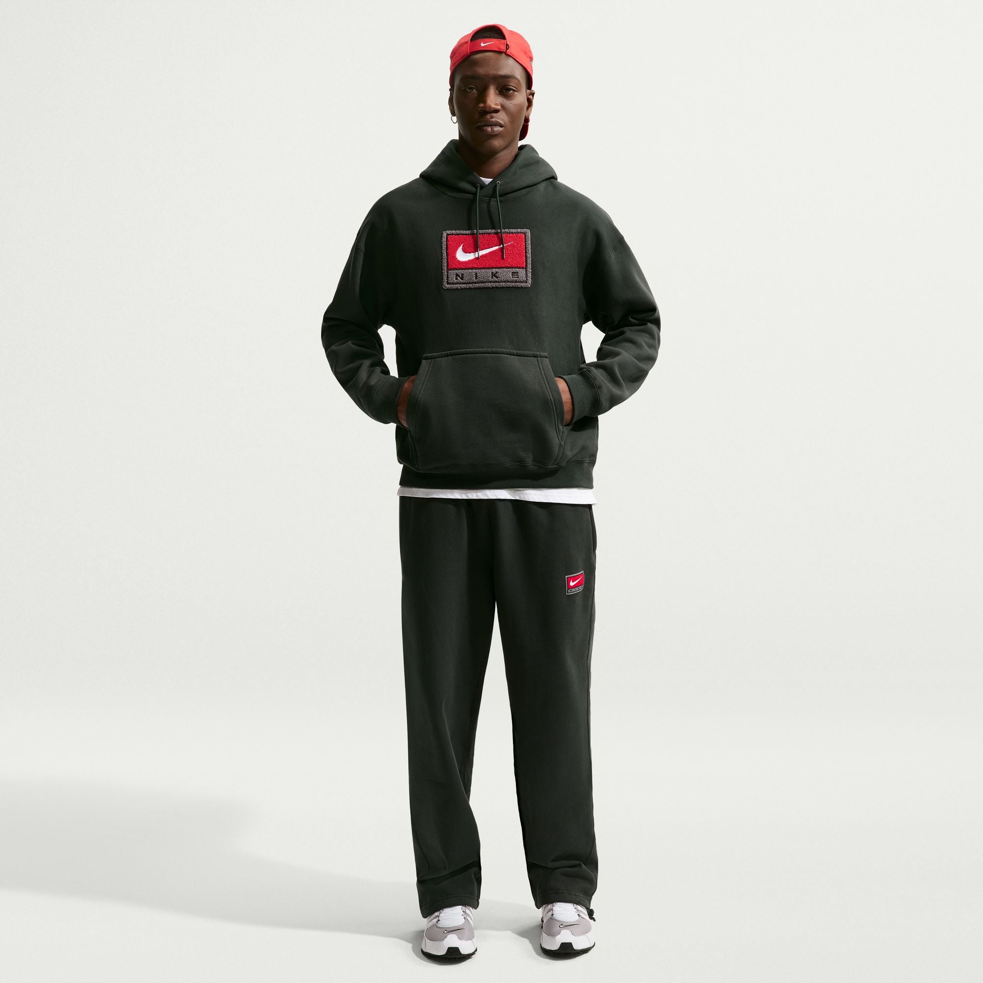 Nike Solo Swoosh Fleece Black Pullover Hoodie