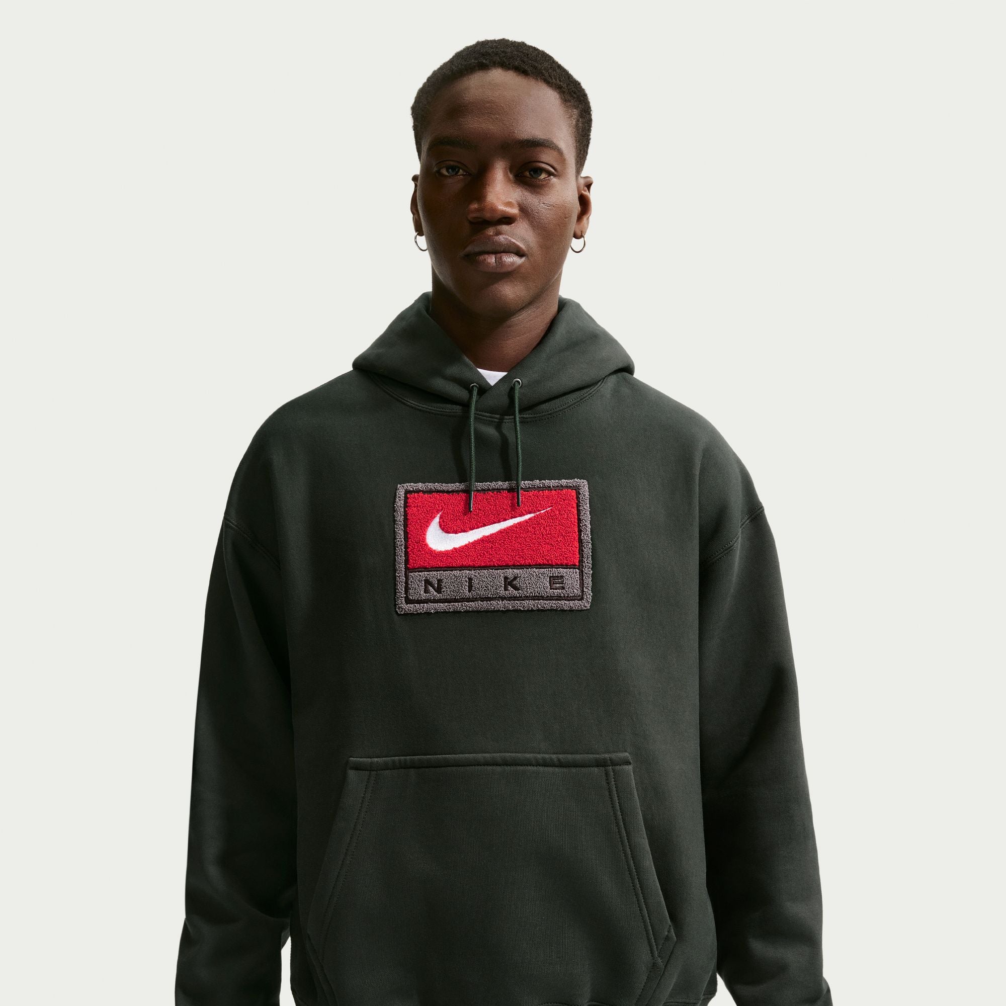 Nike Solo Swoosh Fleece Black Pullover Hoodie