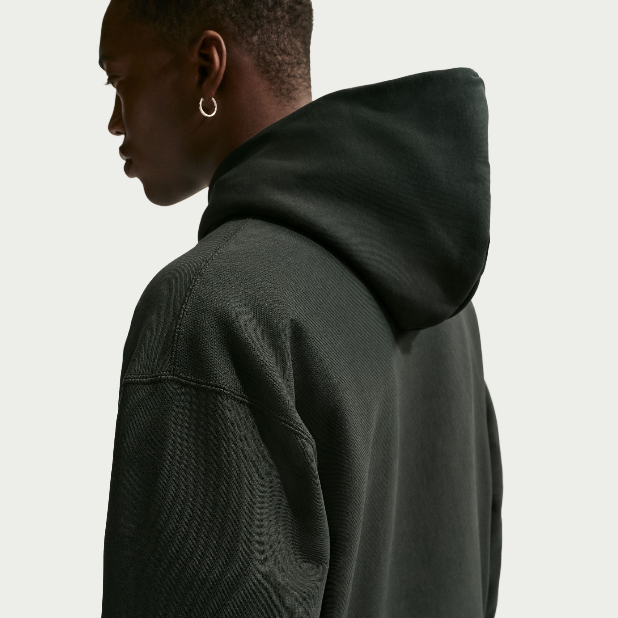 Nike Solo Swoosh Fleece Black Pullover Hoodie
