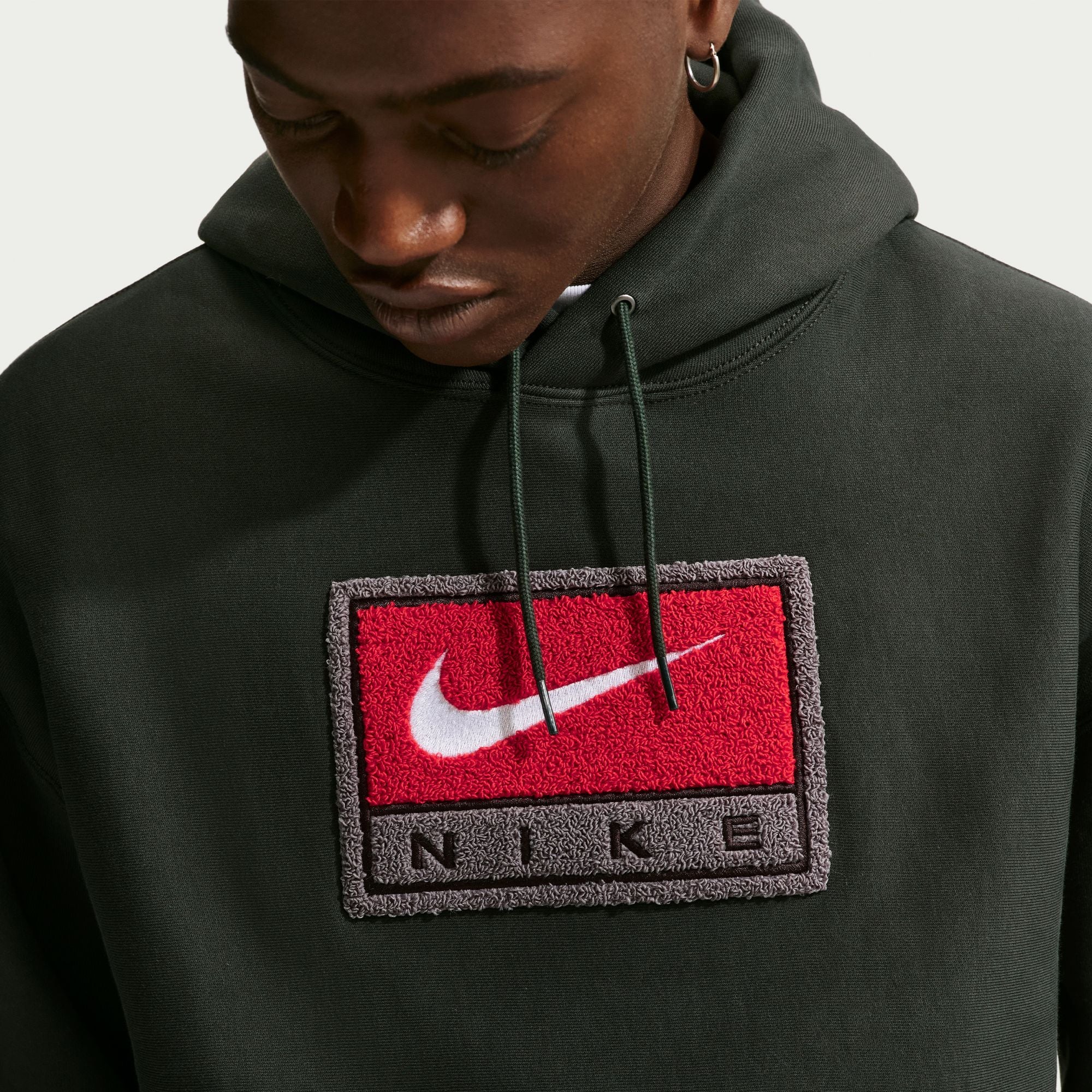 Nike Solo Swoosh Fleece Black Pullover Hoodie