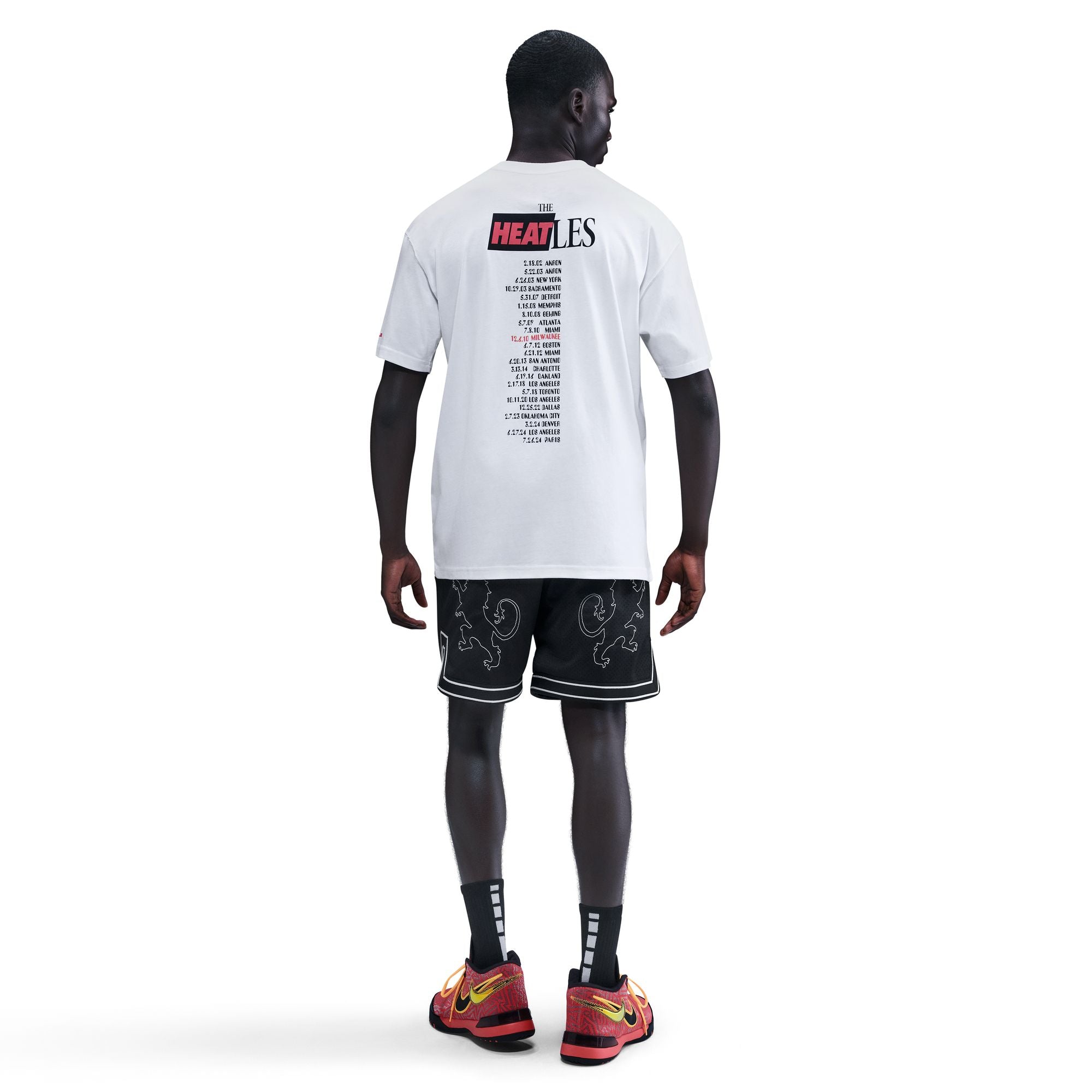 Nike LeBron James Miami Heat Wave White Heatles T-Shirt