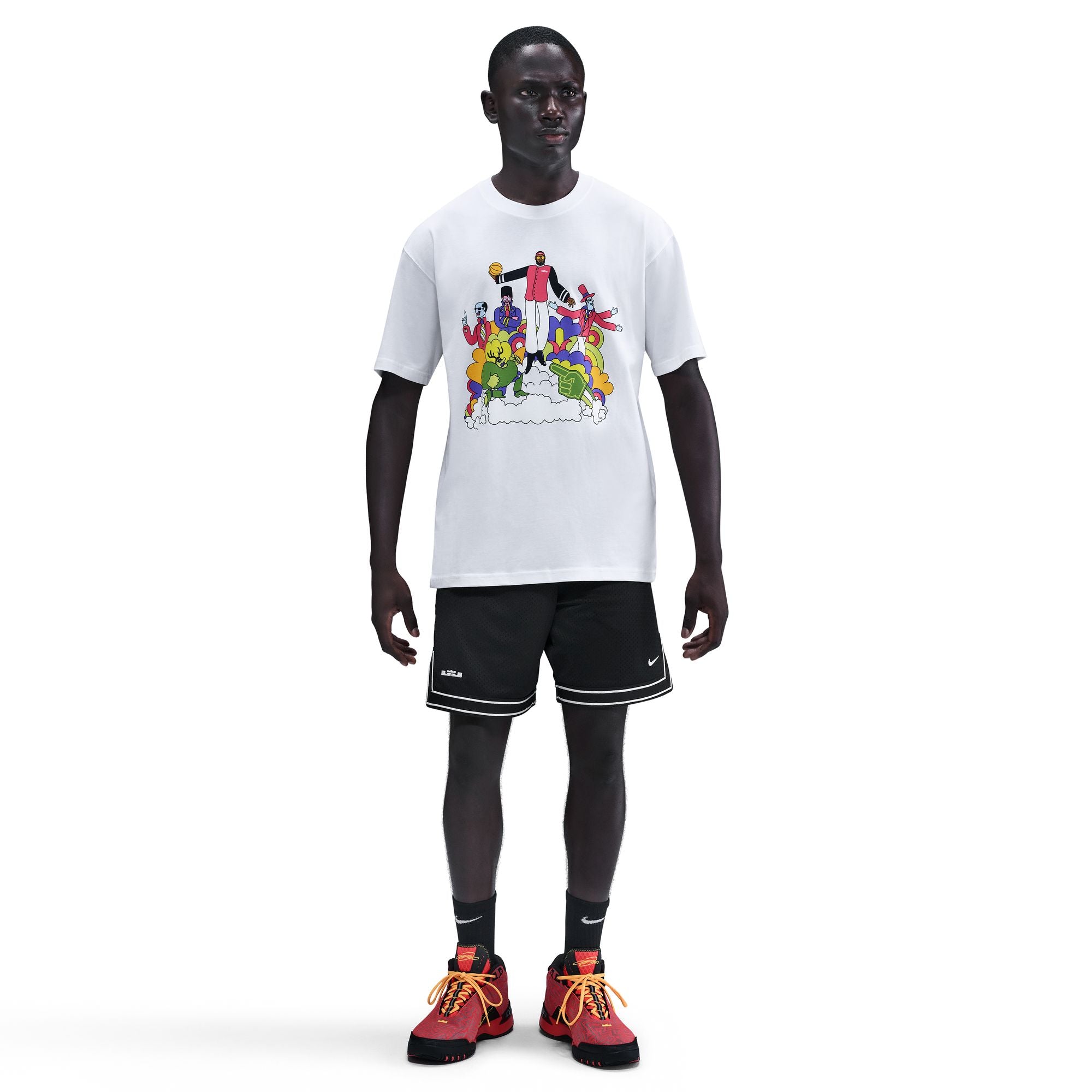 Nike LeBron James Miami Heat Wave White Heatles T-Shirt