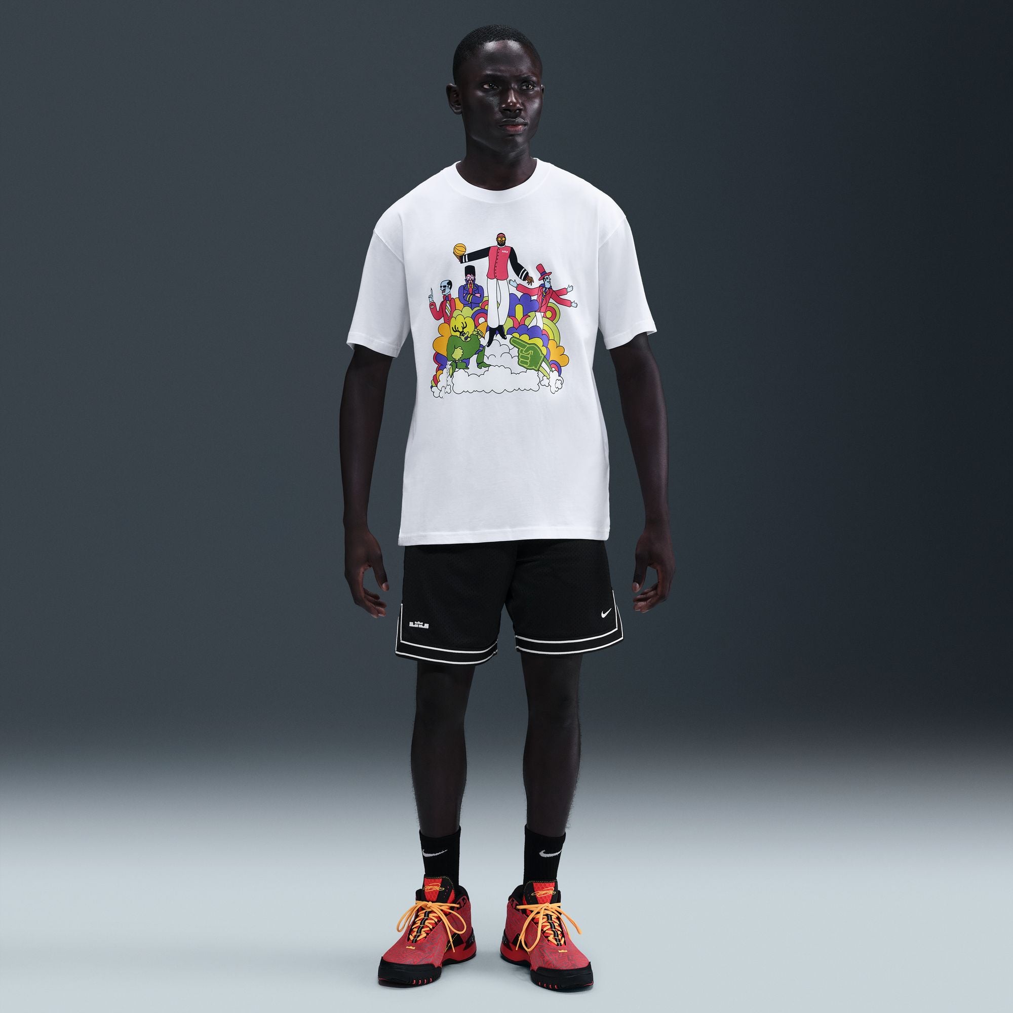 Nike LeBron James Miami Heat Wave White Heatles T-Shirt
