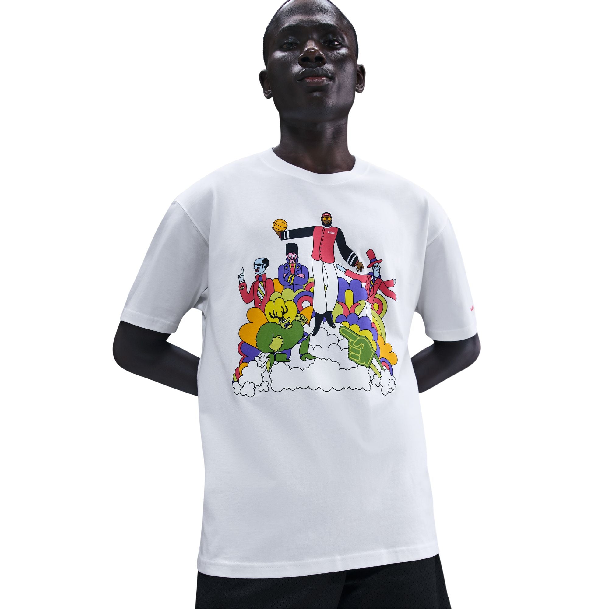 Nike LeBron James Miami Heat Wave White Heatles T-Shirt