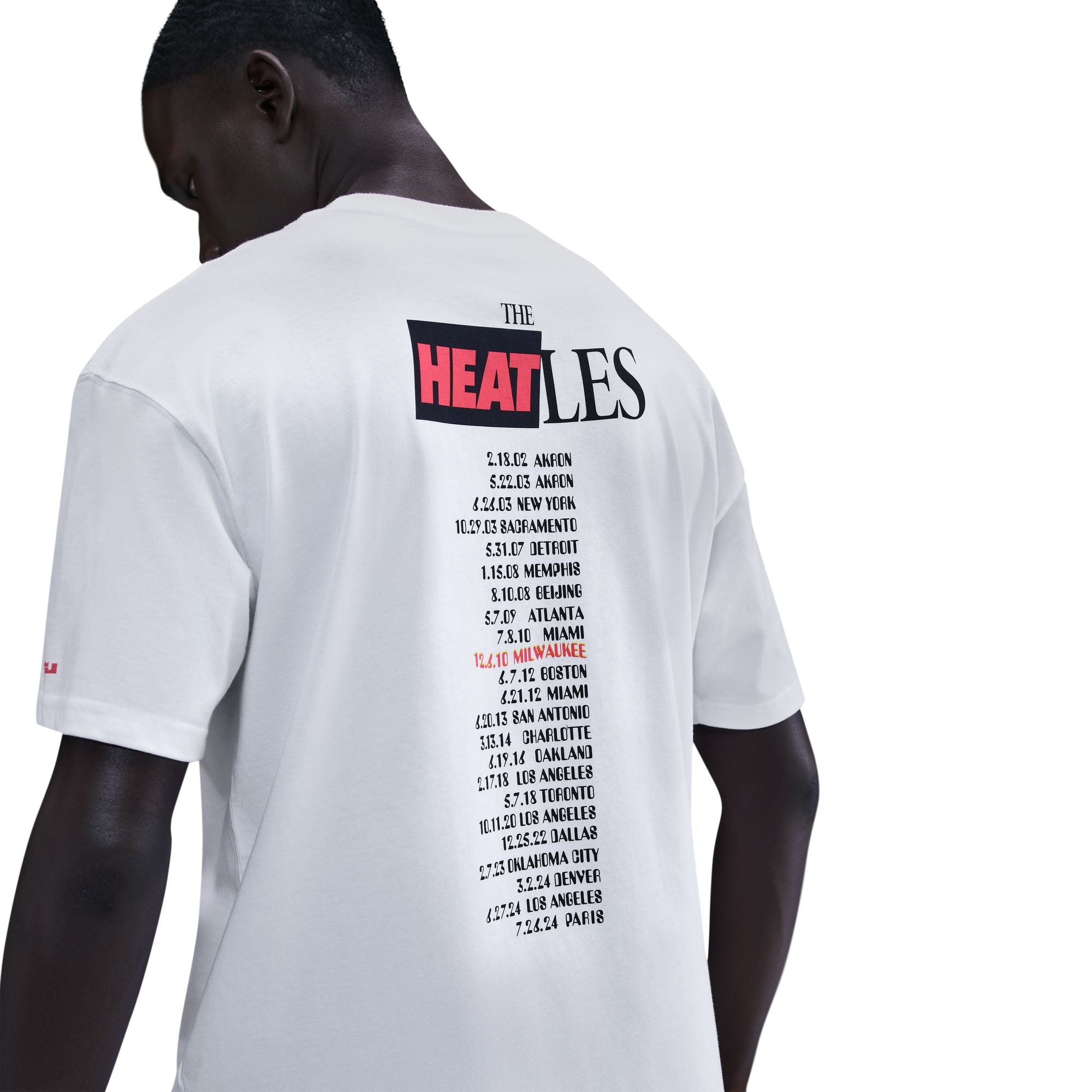 Nike LeBron James Miami Heat Wave White Heatles T-Shirt