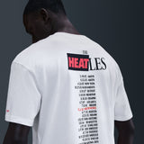 Nike LeBron James Miami Heat Wave White Heatles T-Shirt