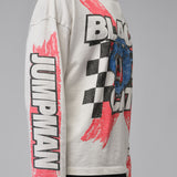 Nike Air Jordan Black Cat Cropped Long Sleeve Tee