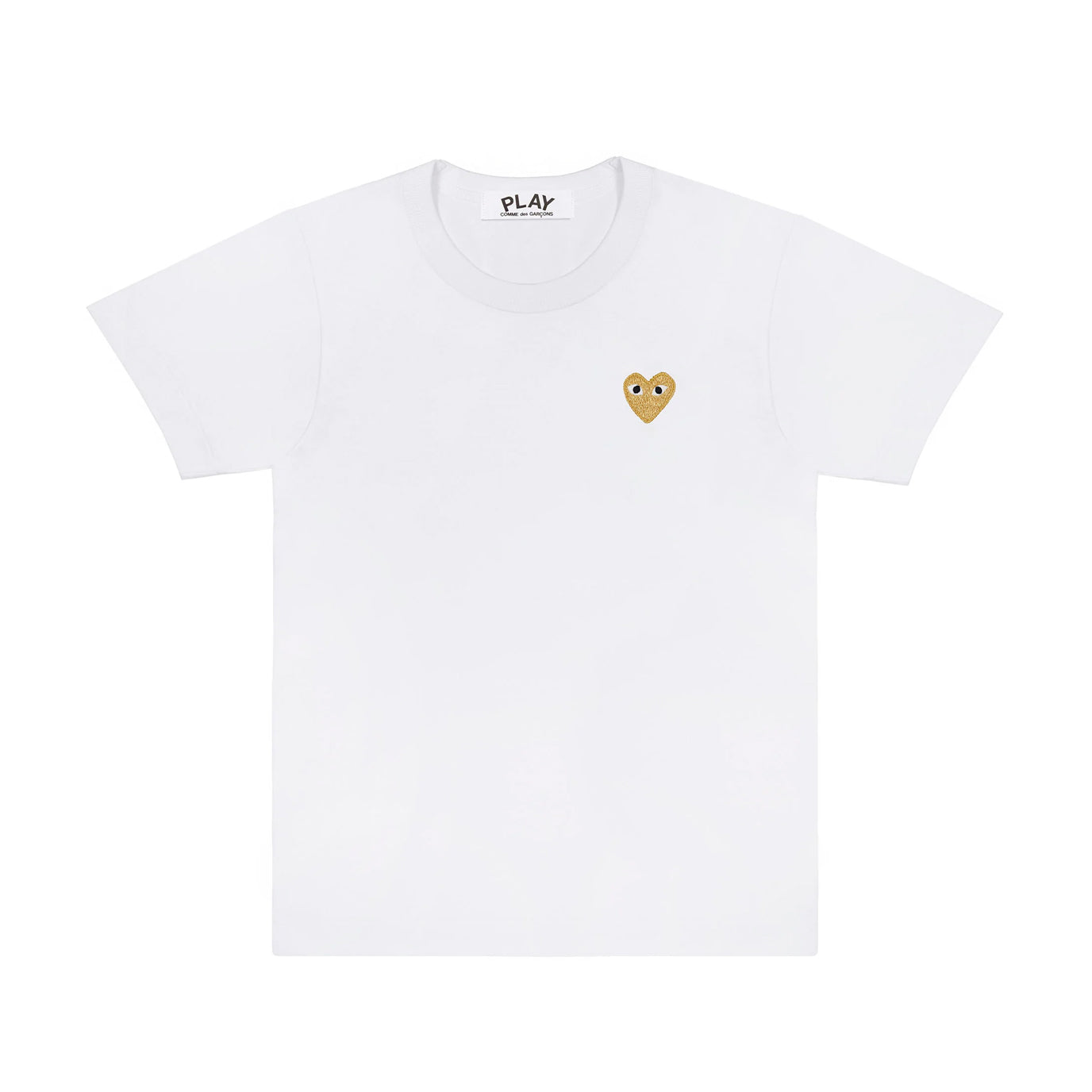 Play CDG Gold Heart White T-Shirt