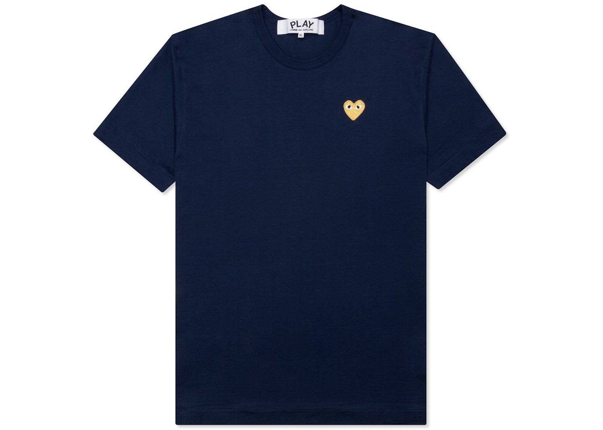 Play CDG Gold Heart Blue T-Shirt