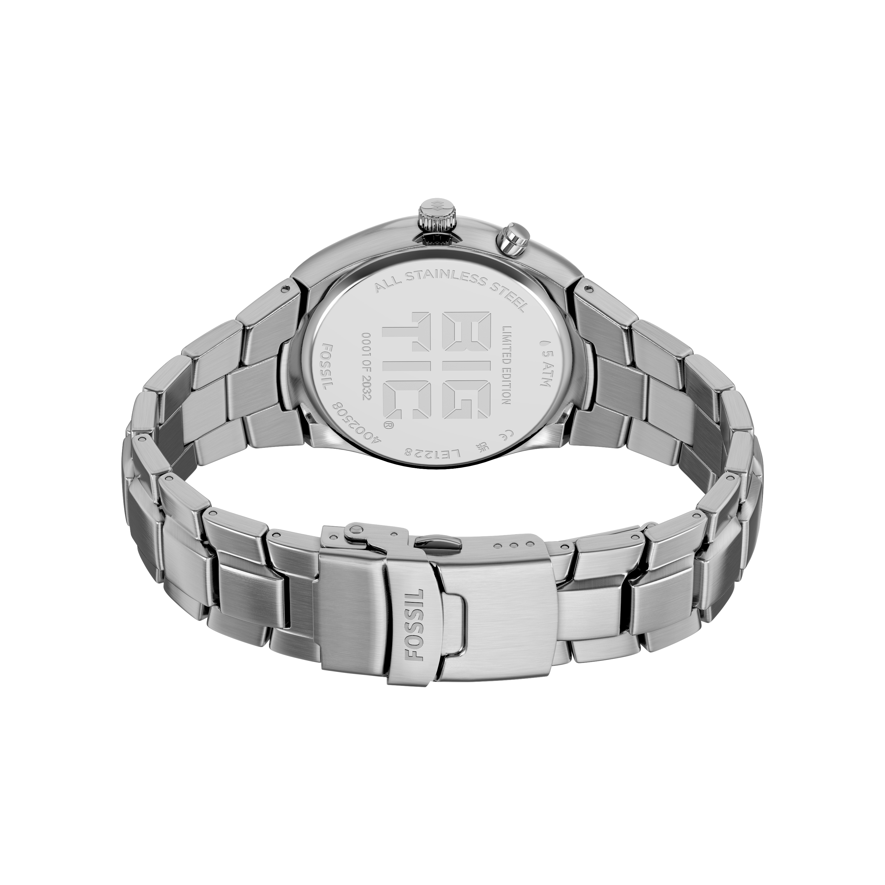 Fossil Y2K Big Tic 40MM Stainless Steel Digital Watch