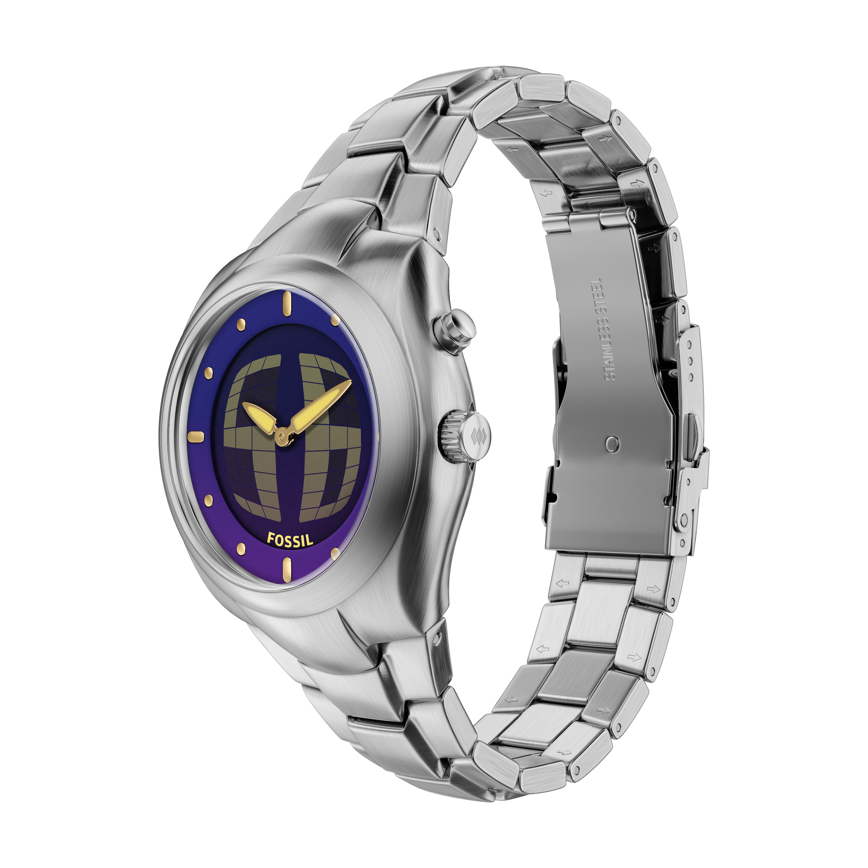 Fossil Y2K Big Tic 40MM Stainless Steel Digital Watch