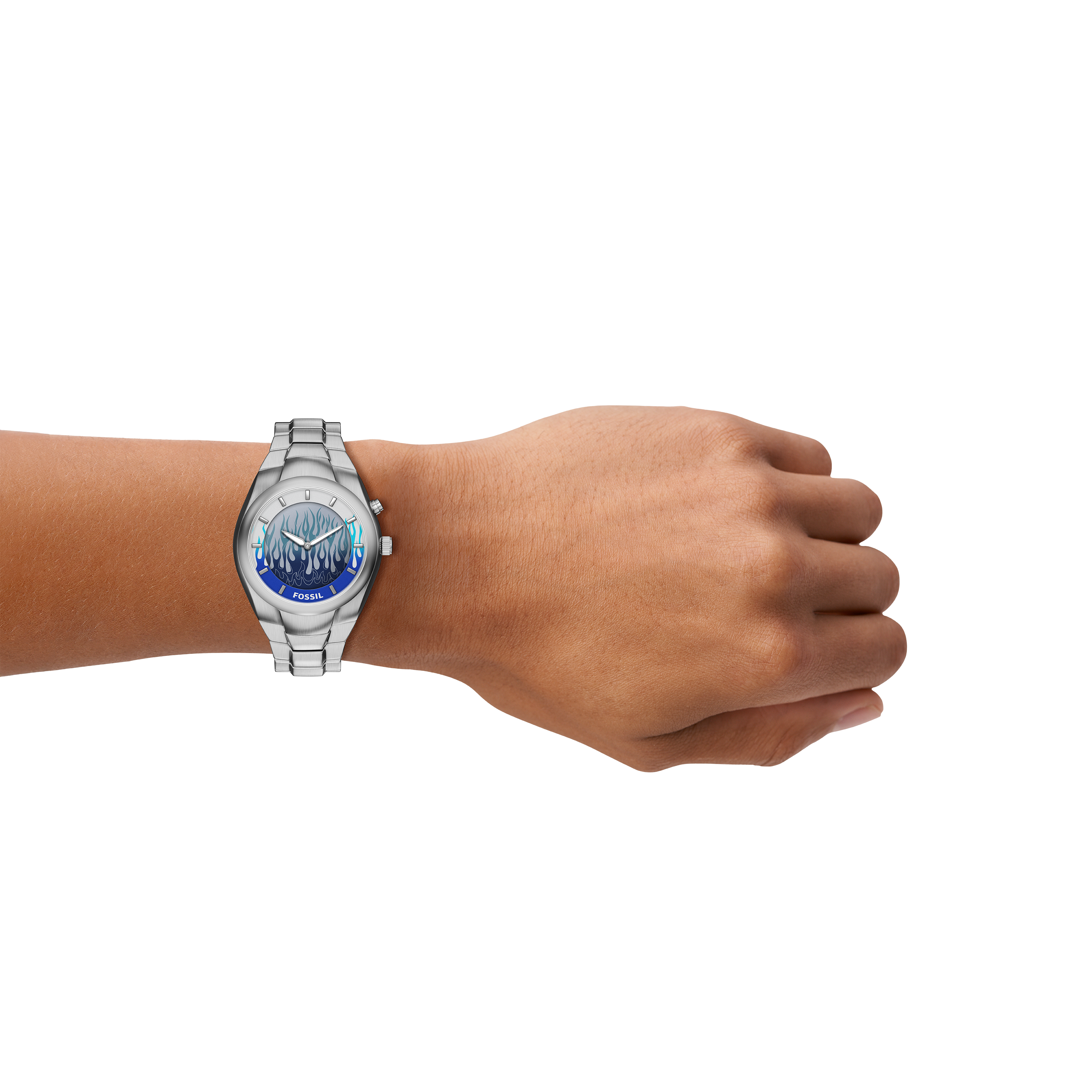 Fossil Y2K Big Tic 40MM Stainless Steel Digital Watch