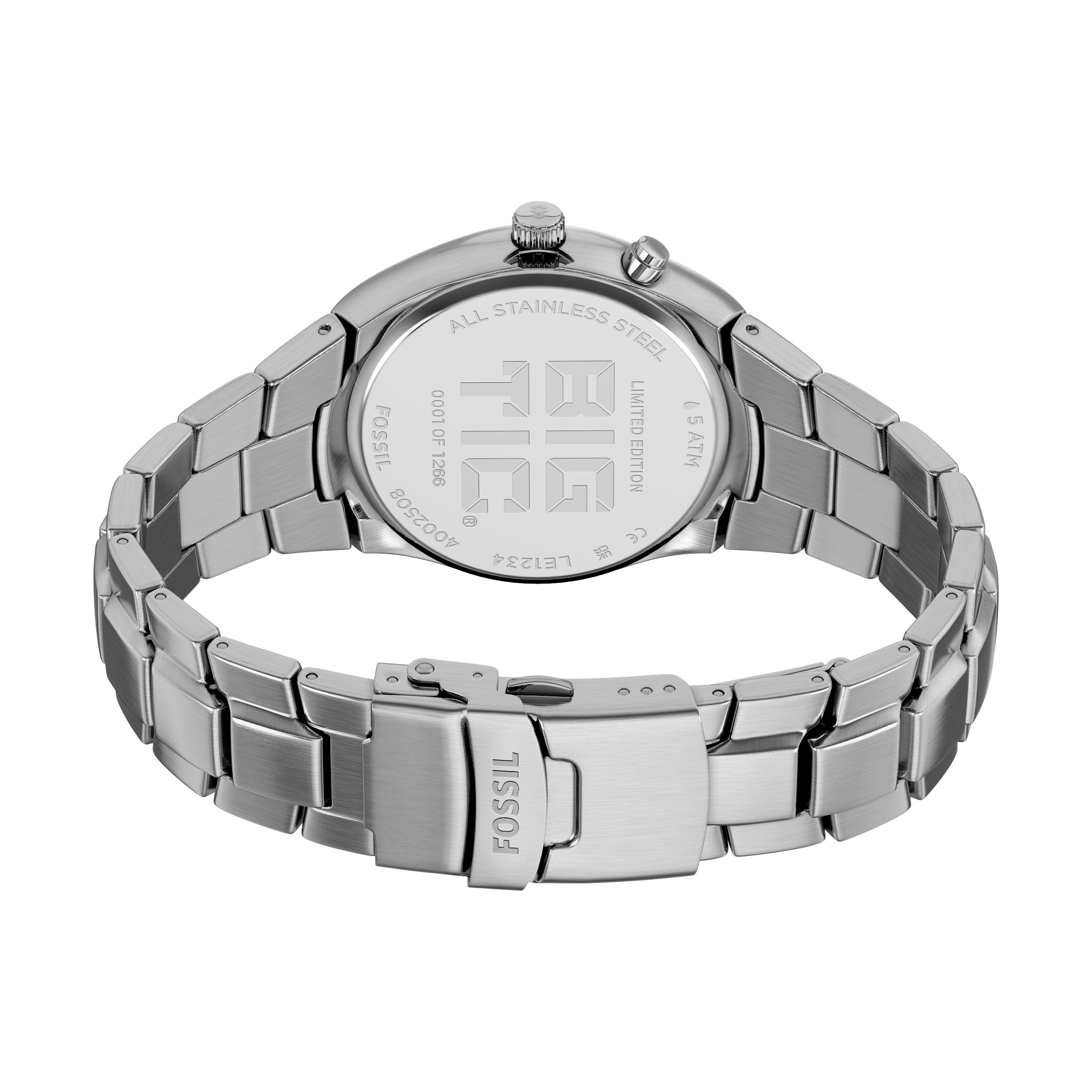 Fossil Y2K Big Tic 40MM Stainless Steel Digital Watch