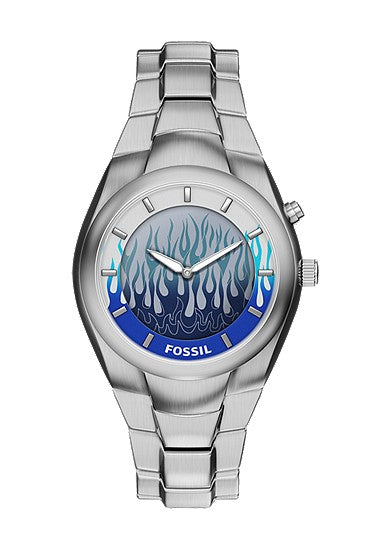 Fossil Y2K Big Tic 40MM Stainless Steel Digital Watch