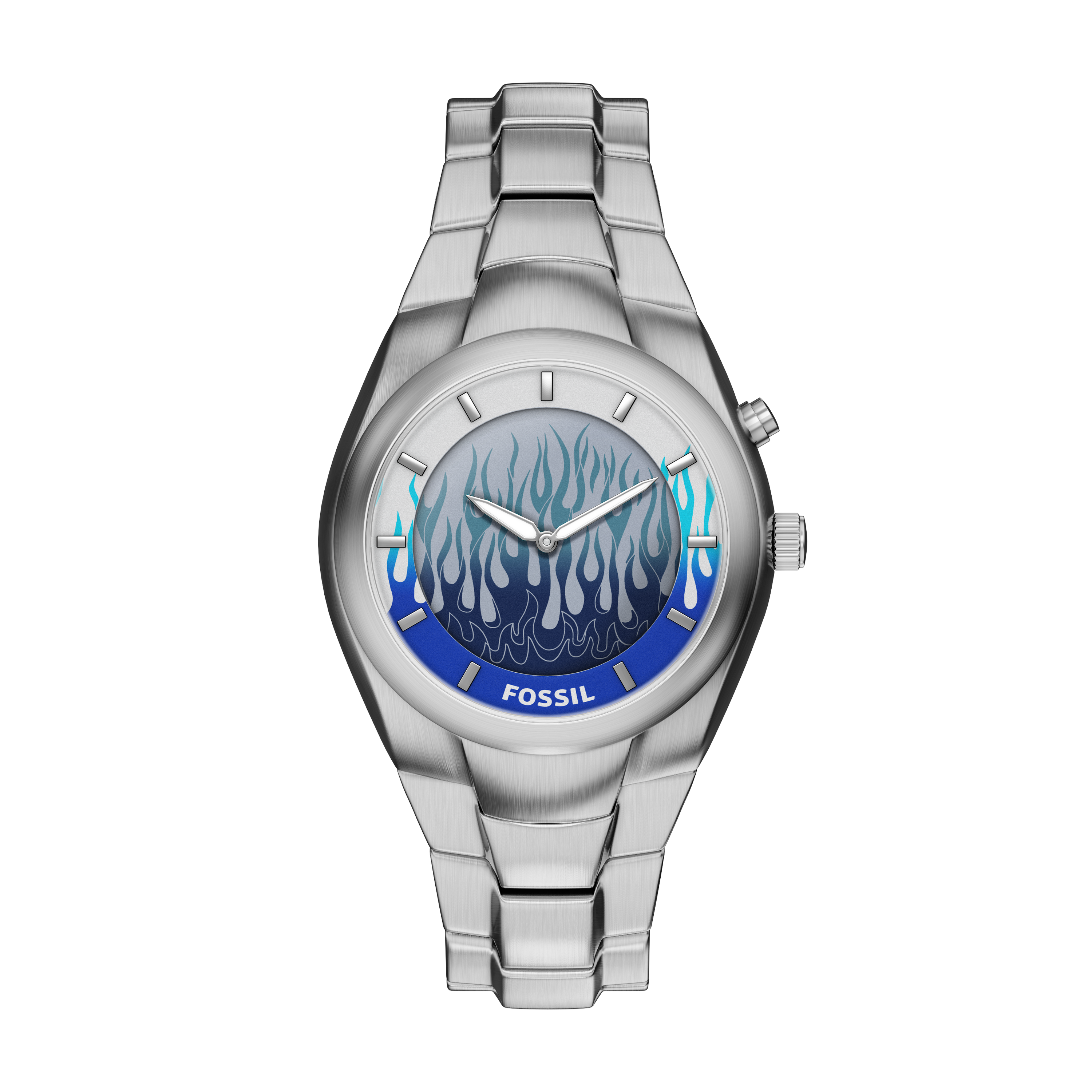Fossil Y2K Big Tic 40MM Stainless Steel Digital Watch