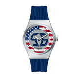 Fossil World Flags Big Tic USA Watch
