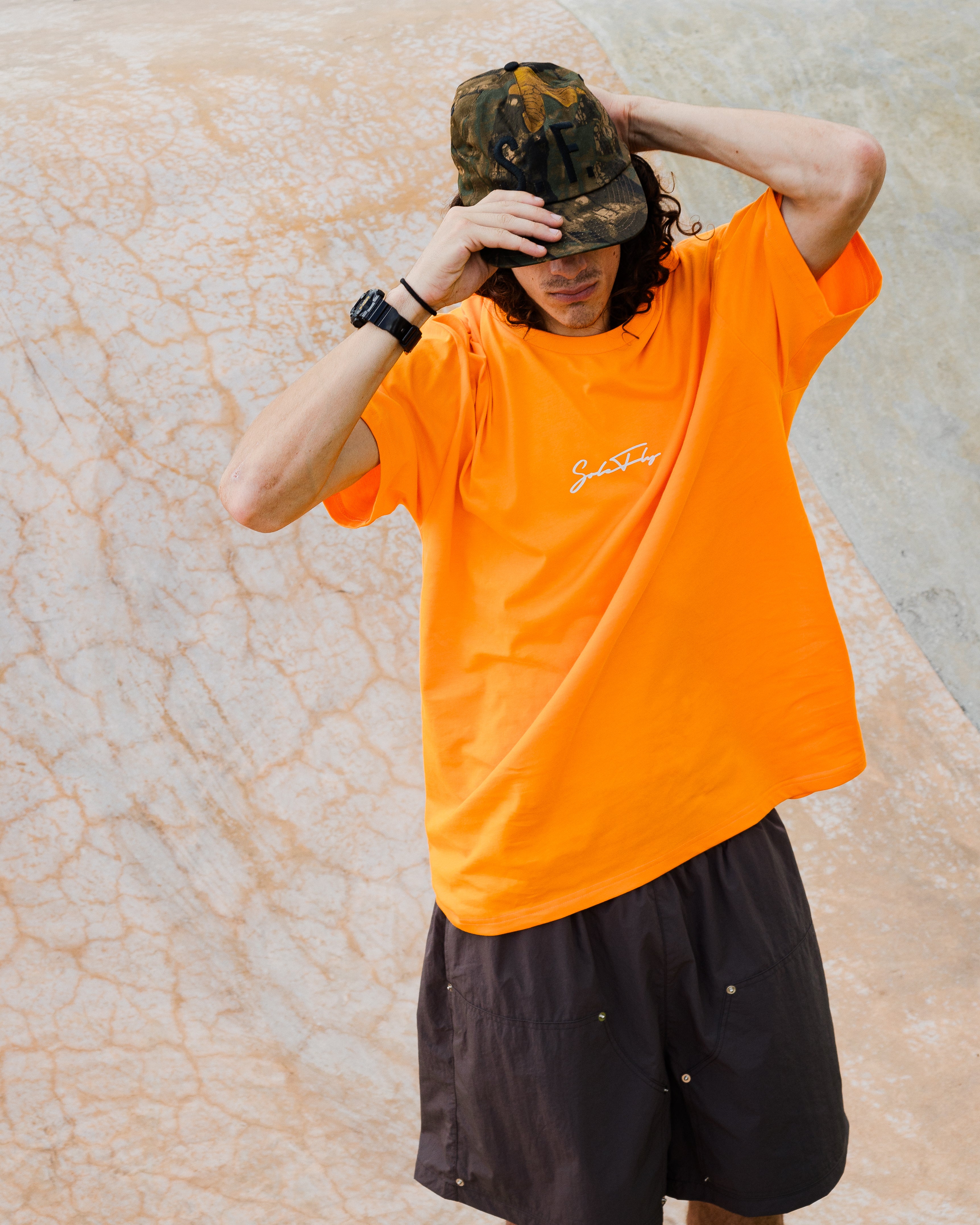 SoleFly Signature Dolphin Orange Tee