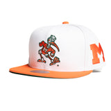 Mitchell & Ness University of Miami Hurricanes UM NCAA Legendary Home White Snapback