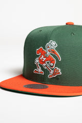 M&N University of Miami Hurricanes UM NCAA Team 2 Tone 2.0 Snapback