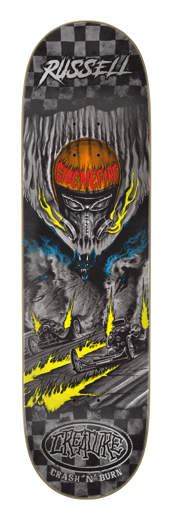 8.51in Russell Crash & Burn Pro Creature Deck