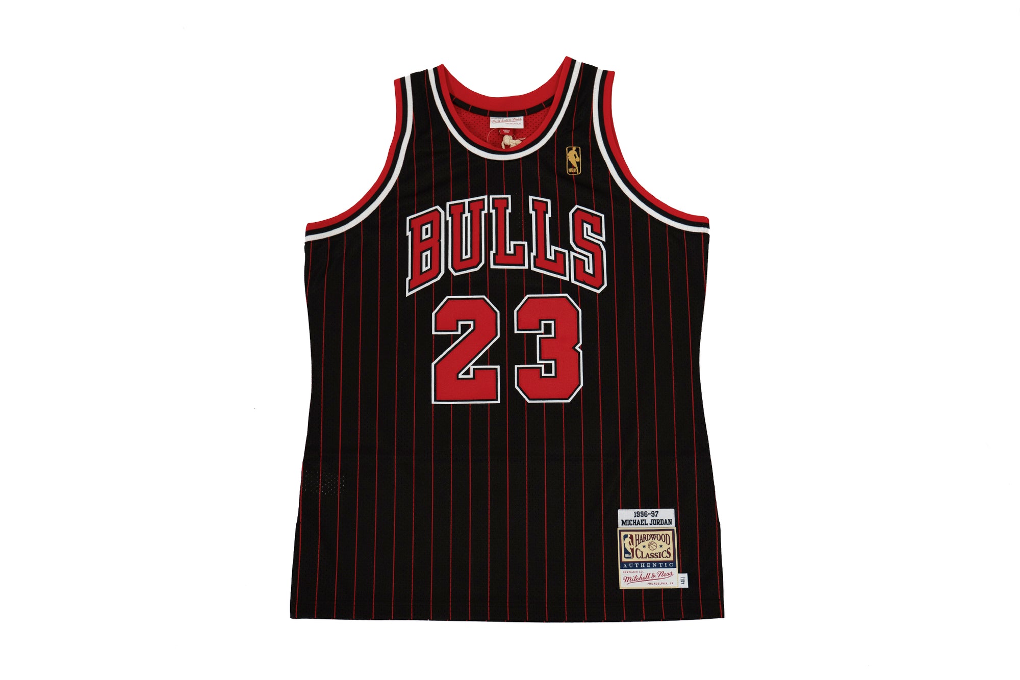 Mitchell & Ness Authentic Michael Jordan '96 Alternate Pinstripe Chicago Bulls Jersey