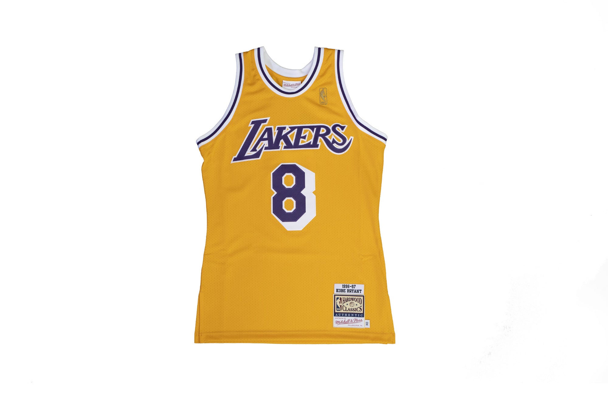1996-97 Kobe Bryant Authentic Los Angeles Lakers Rookie Home Jersey -  SoleFly
