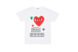CDG PLAY Multiple Heart Logo T-Shirt with Red Heart