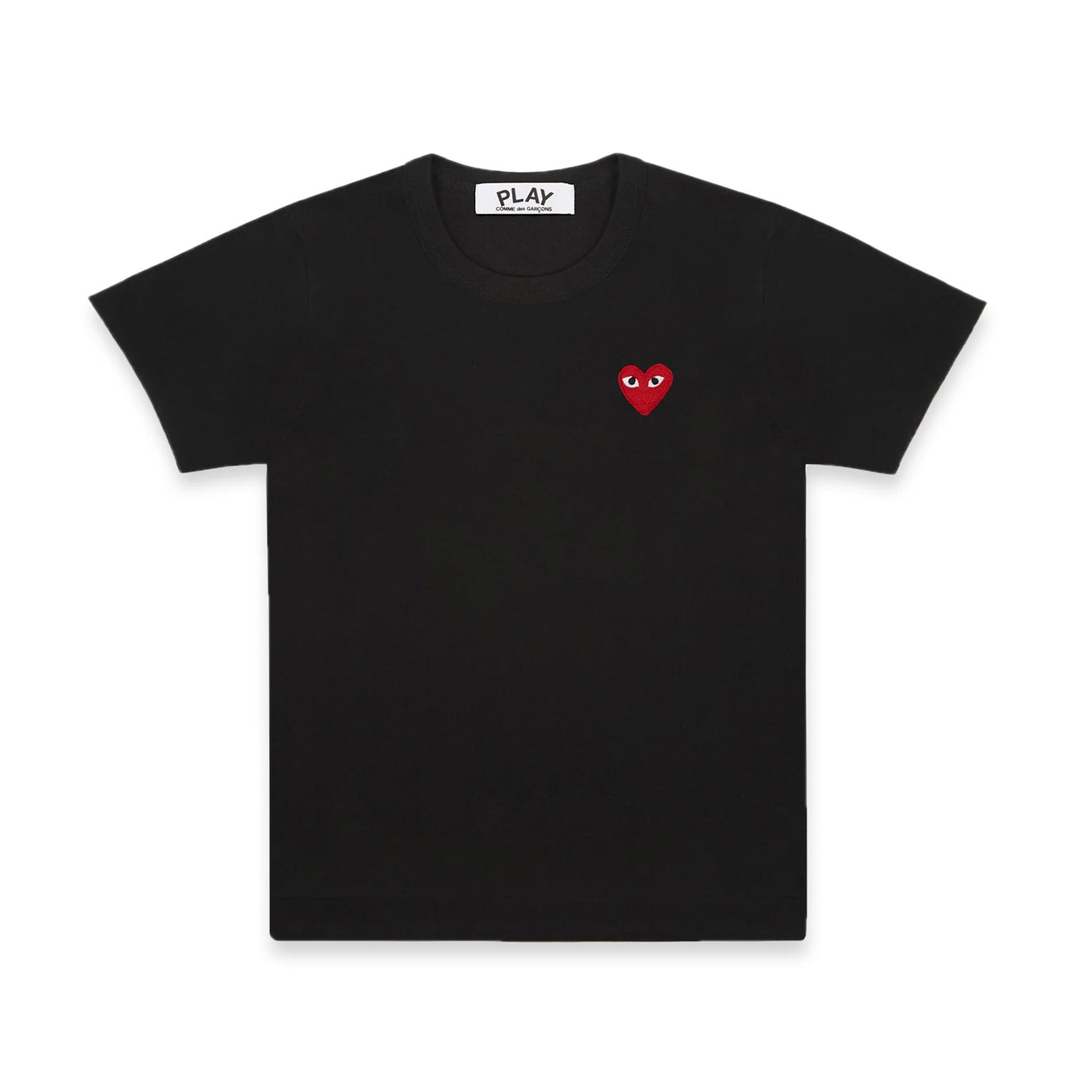 Red Play Comme des Garçons Single Heart Black T-Shirt