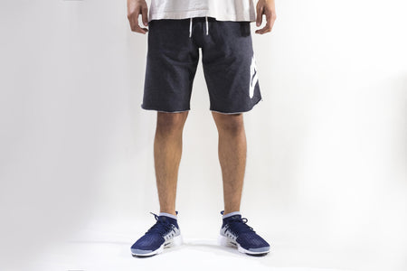 Nike AW77 French Terry Alumni Short  Color: Carbon Grey/White  Style Number: 836277-032
