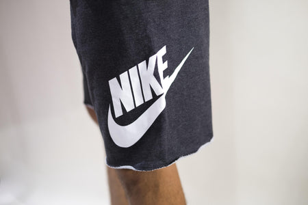 Nike AW77 French Terry Alumni Short  Color: Carbon Grey/White  Style Number: 836277-032