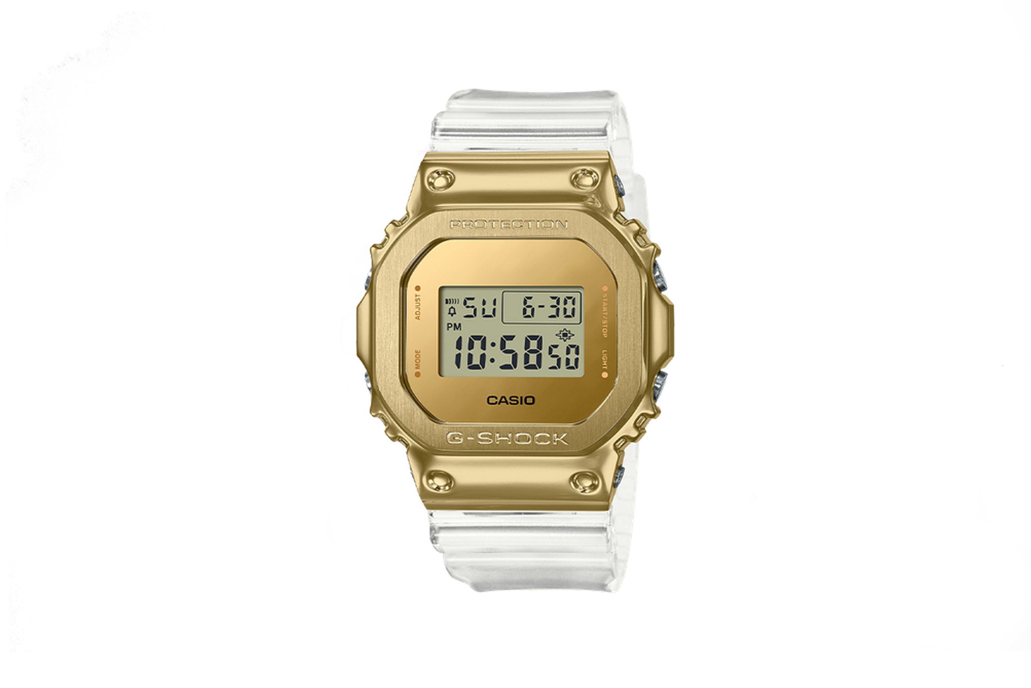 Casio G-Shock Metal Covered Gold Ingot Transparent Watch