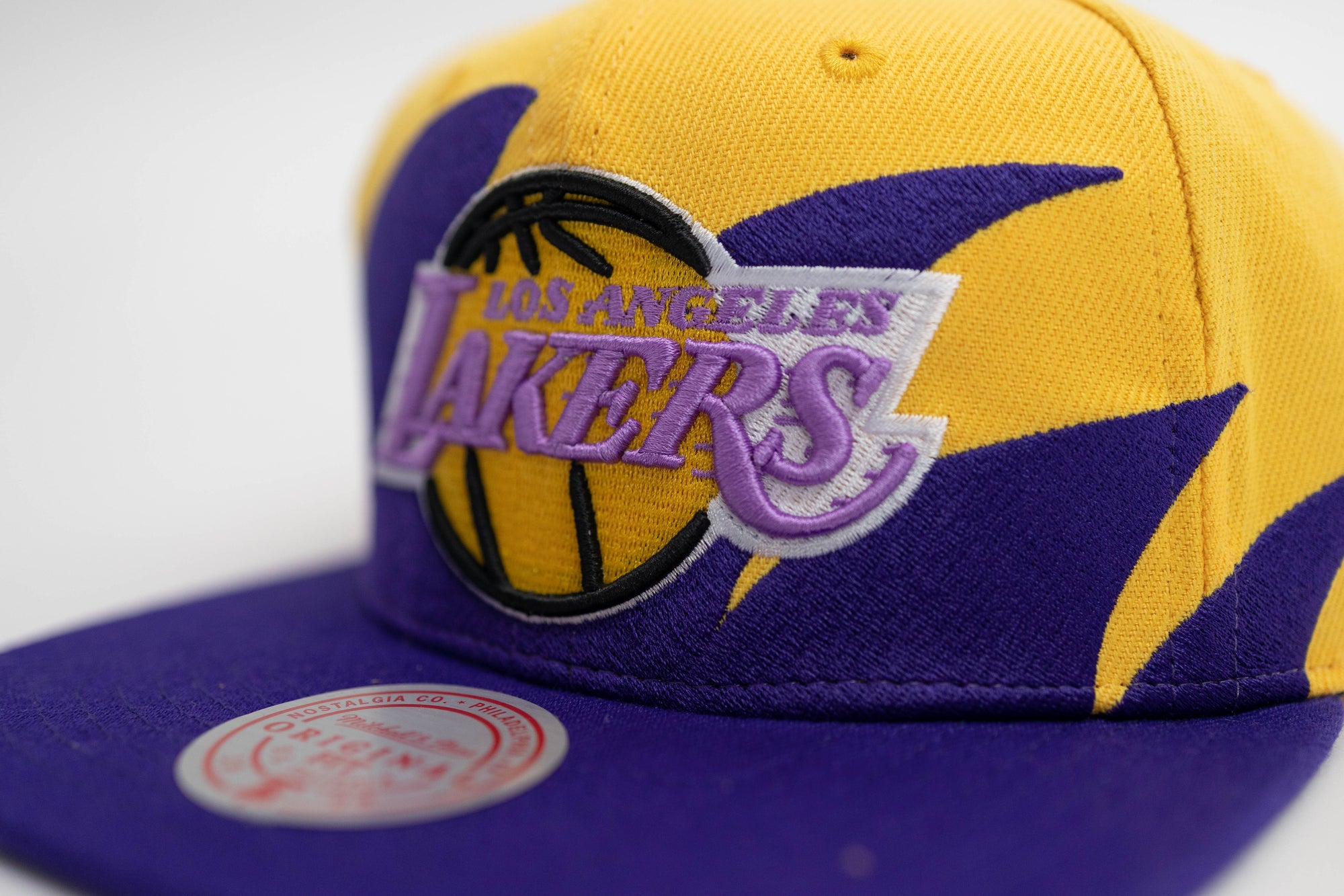 Mitchell & Ness LA Lakers Shark Tooth Snapback - SoleFly