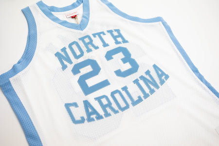 Wholesale North Carolina #23 1983-1984 white jersey M&N original 1:1  embroidered basketball jersey fans basketball wear From m.