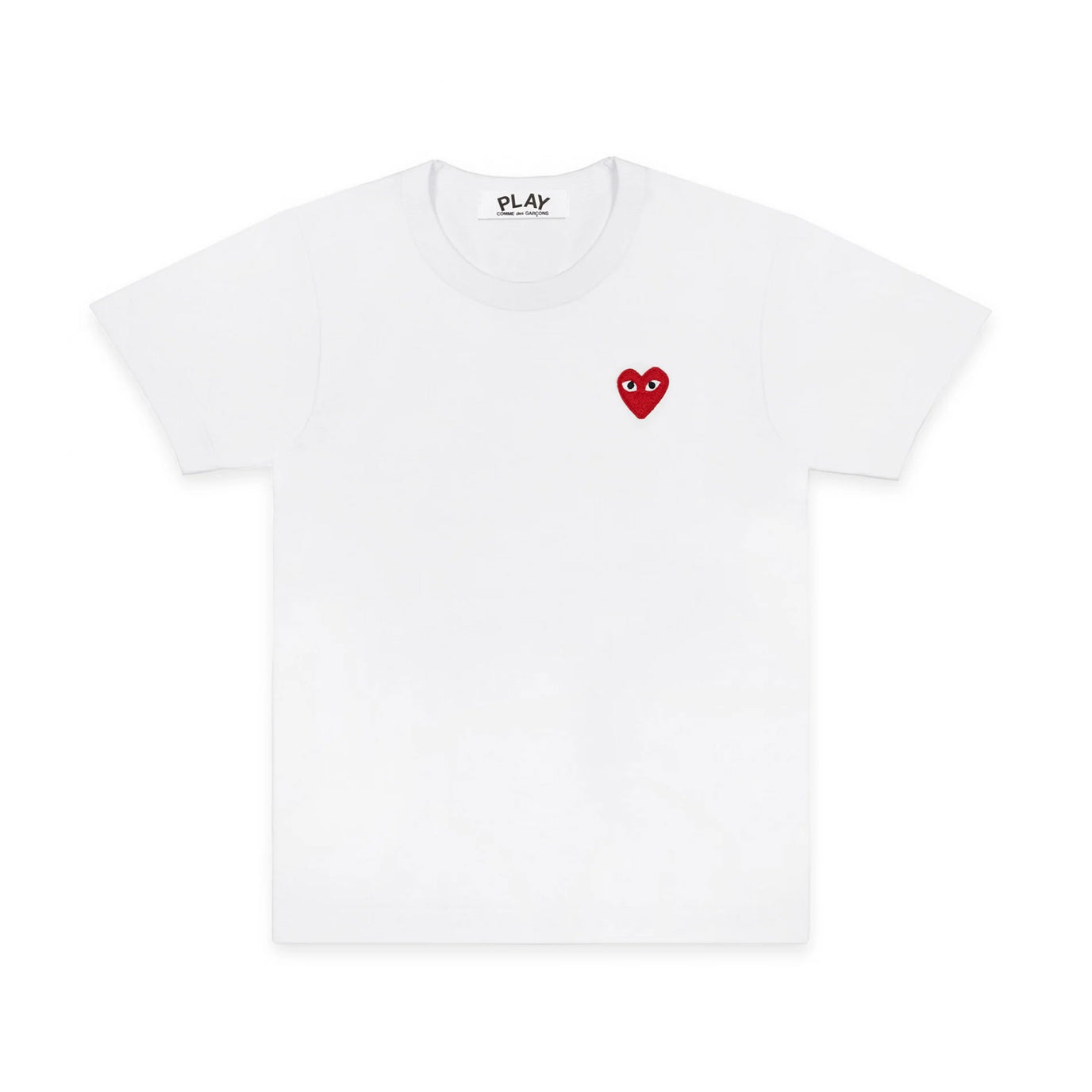 Comme des Garçons Red Play Single Heart White T-Shirt