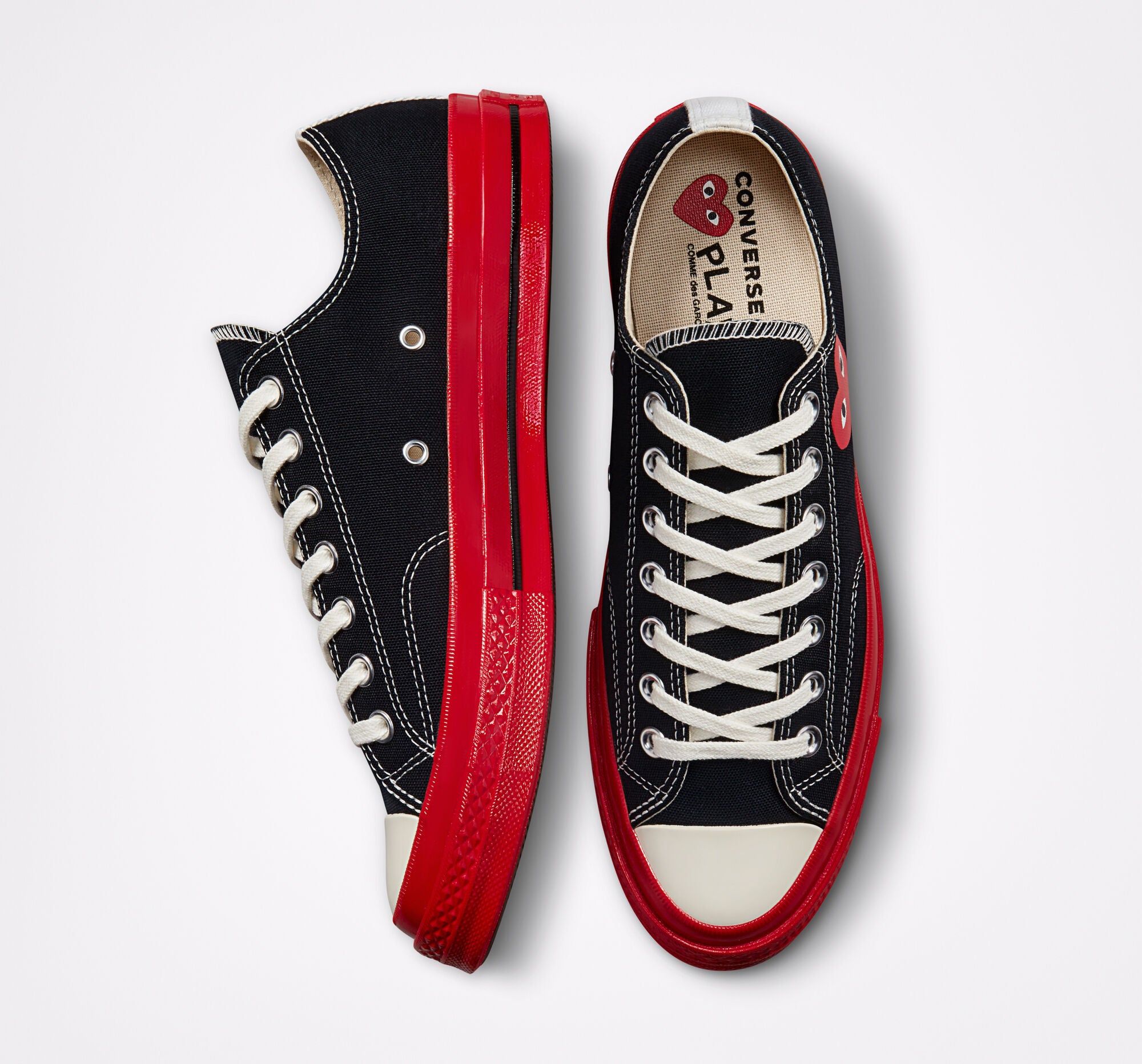 CDG X Converse RED SOLE LOW TOP BLACK |