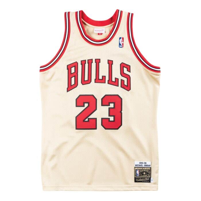 Chicago Bulls Michael Air Jordan 1995/96 Red Champion Jersey - J3547